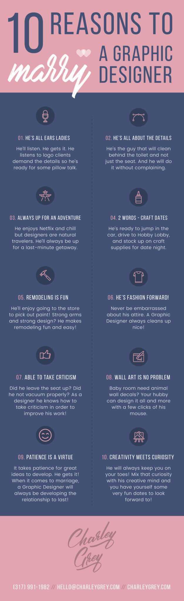 10 reasons to marry a graphic designer infographic