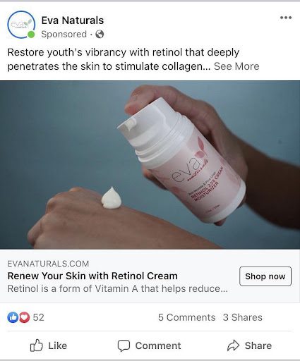 Evanatural Facebook Ad