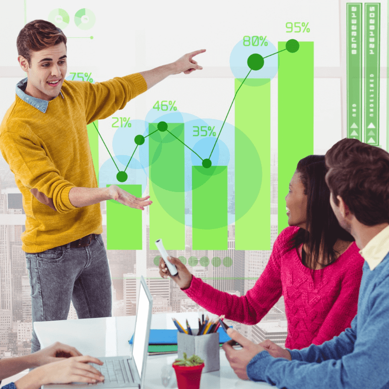 creative-monitor-tech, cost effective marketing marketeer presents cost effective marketing strategy to team