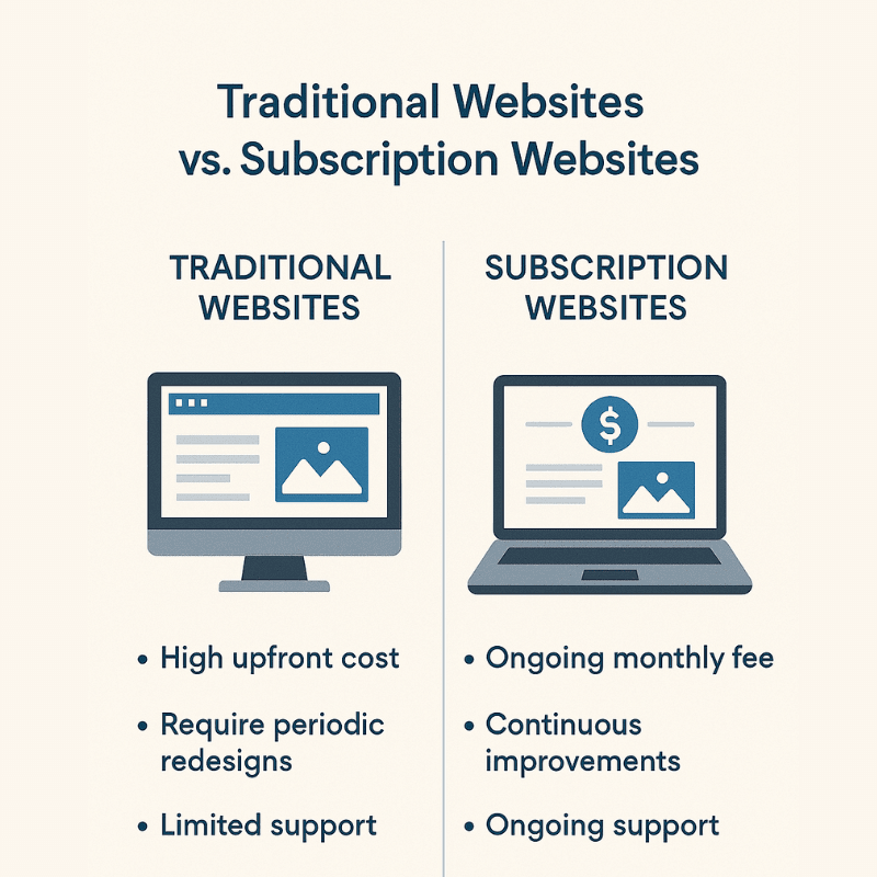 traditional website vs subscription websites traditional website vs subscription websites