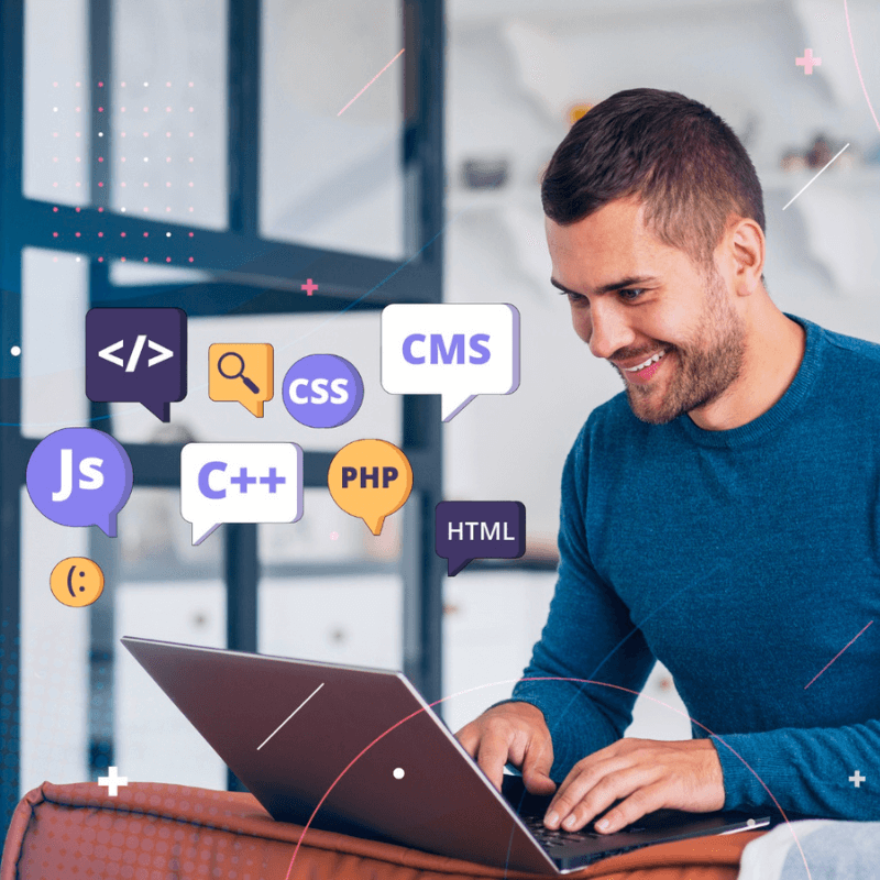 full stack developer working on project