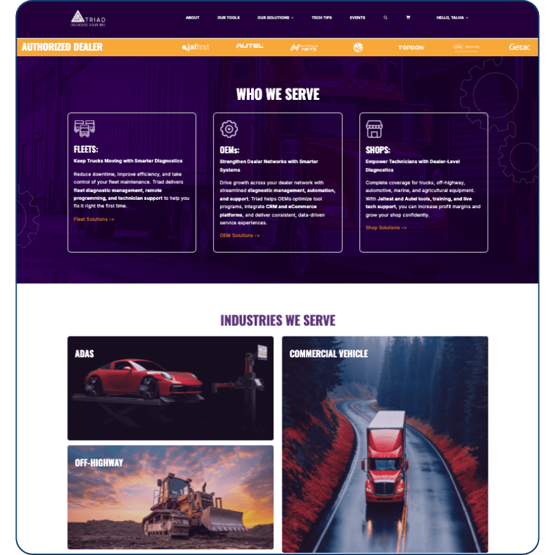 Triad Diagnostic service section build